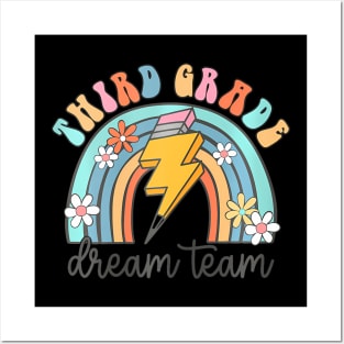 Back To School Third Grade Teacher 3Rd Grade Dream Team Posters and Art